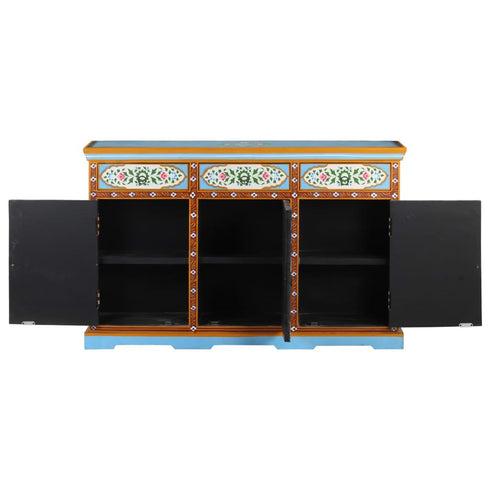 L' Orientaliste -  Hand Painted Sideboard 120x35x76 cm Solid Mango Wood